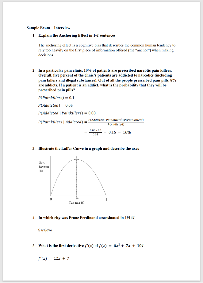 Sample Exam